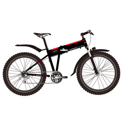 Vélo électrique de plein pliage de la suspension 0.25KW, vélo de montagne électrique pour des adultes
