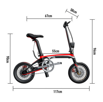 Le vélo électrique se pliant le plus léger 250W de fibre de carbone avec l'axe scellé