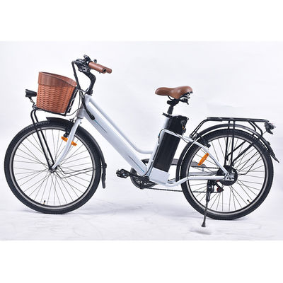 le vélo électrique des dames 6Speed légères, les dames 25km/H électriques font du vélo avec le panier