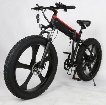 Neige électrique Ebike de montagne de pneu de pouce 48v 1000w du vélo 26 grosse pliant la bicyclette électrique